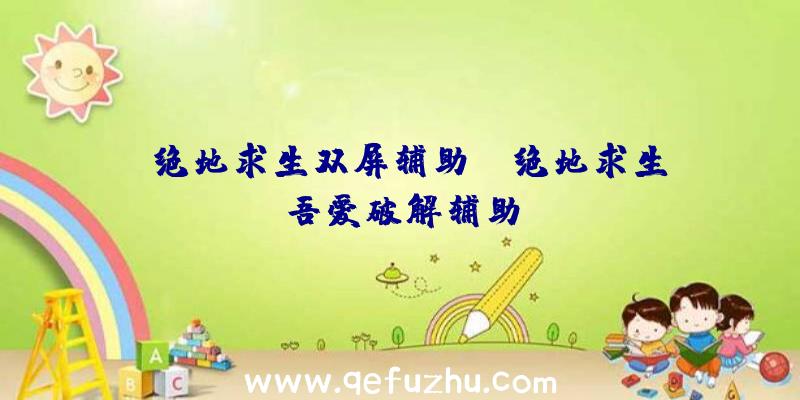 「绝地求生双屏辅助」|绝地求生吾爱破解辅助